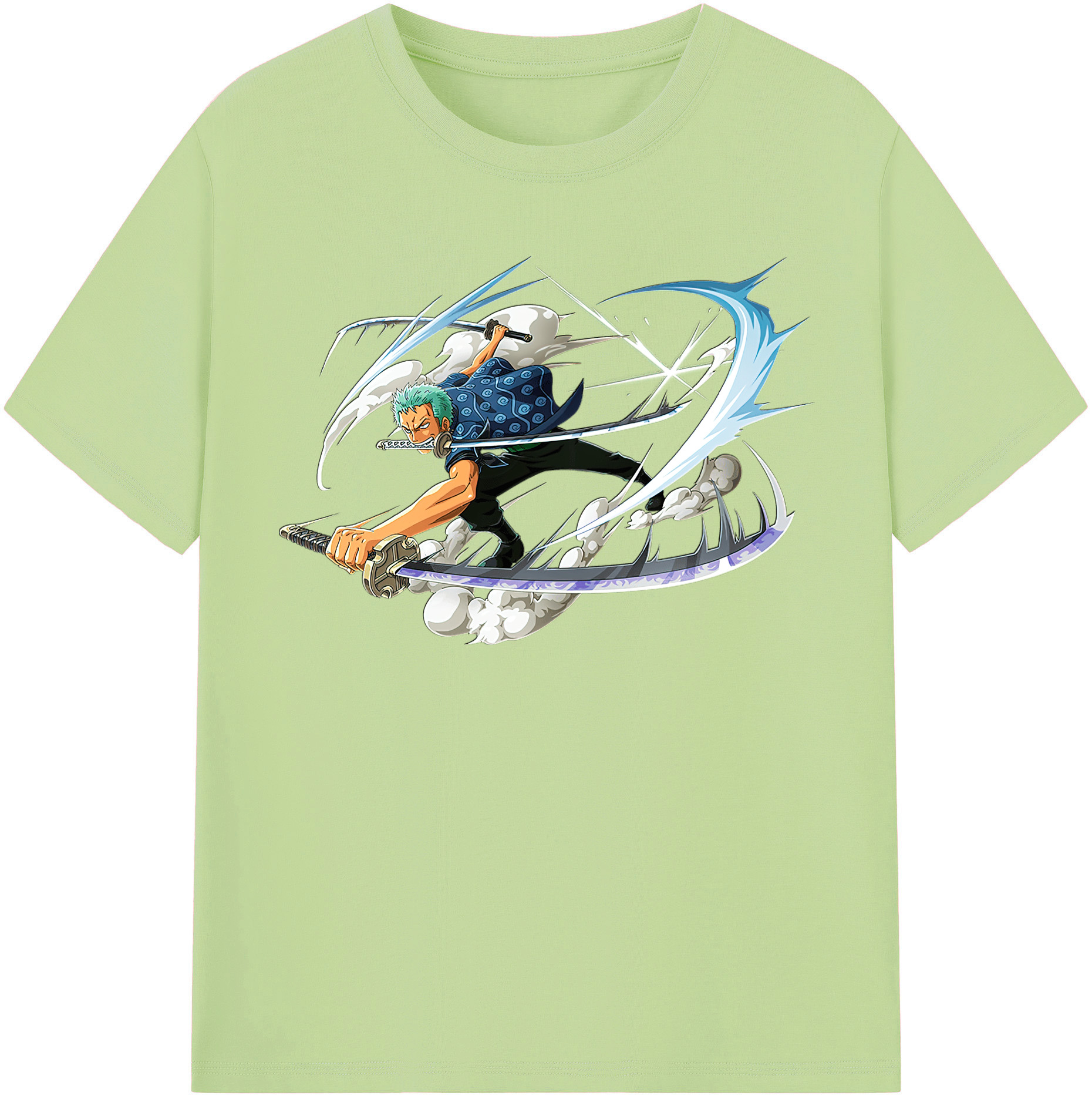 ワンピース ロロノア・ゾロ ONE PIECE Roronoa Zoro 綿100％半袖Tシャツ（フロントプリント）